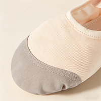 Chaussures de ballet souples pour filles, en toile extensible avec bande élastique croisée, talon plat, pour la danse, les cours et l'entraînement quotidien