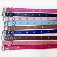 Collier Moderne et Élégant en PU avec Perles et Diamants pour Chats et Chiens, Imperméable et Durable, Personnalisable pour Chiens de Petite/Moyenne/Grande Taille