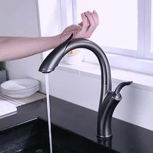 Hot Smart lavaggio commerciale maniglia singola ottone cromato sensore di tocco automatico lavello miscelatore rubinetto da cucina