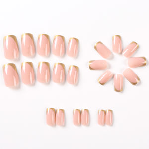 24 piezas punta francesa prensa corta en las <span class=keywords><strong>uñas</strong></span> ataúd <span class=keywords><strong>uñas</strong></span> postizas Simple usable falso esmerilado cubierta completa prensa en las puntas de las <span class=keywords><strong>uñas</strong></span> arte - Product Image 5