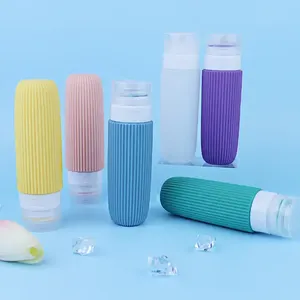 Set de Viaje Ecológico de 90 ml, Marca <span class=keywords><strong>XND</strong></span>, Botella de Viaje Aprobada por la TSA, a Prueba de Fugas, Kit de Botellas de Silicona Reutilizables para Artículos de Aseo - Product Image 3