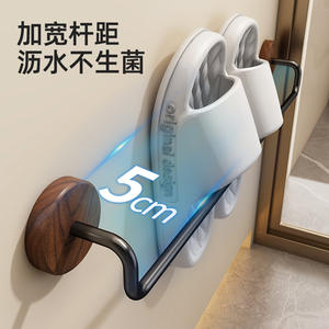 Étagère de salle de bain en bois de noyer, support mural de rangement rectangulaire durable, taille personnalisée, installation en coin MJ-3390 - Product Image 3