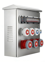 Boîtier de distribution électrique industriel certifié CE RoHS IP67 en acier inoxydable 304, solution extérieure pour prises électriques