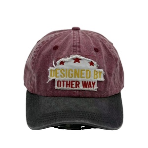 Gorra de Béisbol de Mezclilla Lavada Vintage de Dos Tonos, DISEÑADA por OTHER WAY, con Bordado de Parche, Ajustable, Estilo Deportivo Urbano, Tipo Dad Hat - Product Image 2