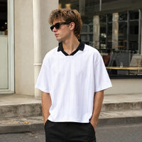 T-shirt rose, prix d'usine, logo personnalisé, col en V, vêtements pour hommes, unisexe, maillot de football, streetwear, t-shirts vierges