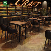 Tables et chaises de bar en métal de style industriel rétro, tabourets hauts pour restaurants, cafés, hôtels, salons de thé, maison