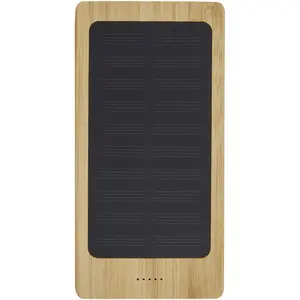 Banque d'alimentation solaire Alata en bambou, gadgets écologiques - Product Image 5