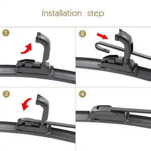 Limpiaparabrisas cromados sin marco suave universal de alta calidad al por mayor para limpiaparabrisas de coche Yaris caucho Natural - Product Image 5
