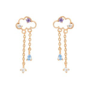 Centi Schmuck Schöne Bär Wolke Ohr stecker 18 Karat vergoldet Zirkon gepflastert Ohr stecker Frauen Mädchen sortiert CZ Stein Ohr stecker - Product Image 6