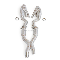 Pipa Knalpot Manifold Berinsulasi Baja Tahan Karat Berkinerja Tinggi untuk Ferrari Enzo 6.0l 2002-2009 Downpipe Pipa Depan Peningkat Tenaga