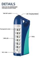 Lampe de camping rechargeable en gros pour l'extérieur lampe à led d'urgence portable longue durée de travail pour la nuit en plein air