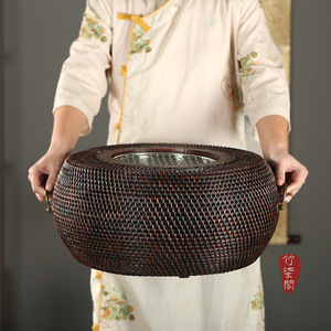 Chinese Style Rattan Bamboo Woven <b>Stove</b> Charcoal Fire Bowl Indoor Tea <b>Stove</b> Household Durable Design - Product Image 4