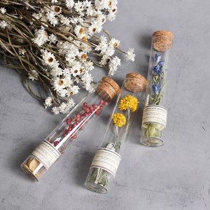 <span class=keywords><strong>Tube</strong></span> à <span class=keywords><strong>essai</strong></span> en verre Borosilicate Transparent à fond plat avec liège pour le stockage de bonbons en grains de café thé aux épices alimentaires - Product Image 5