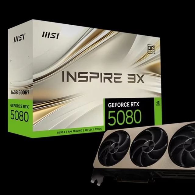 2025 Newest Advanced for GeForce RTX 5080 16GB GDDR7 INSPIRE 3X OC Fan-Cooled Desktop Graphic Card for PC Gaming