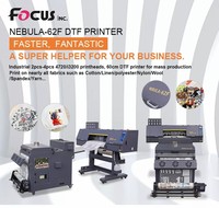 Impresora DTF de Cama Plana Focus de 60 cm, Tamaño A1, con 2 Cabezales de Impresión Epson 4720/I3200, Tinta de Pigmento, Automática