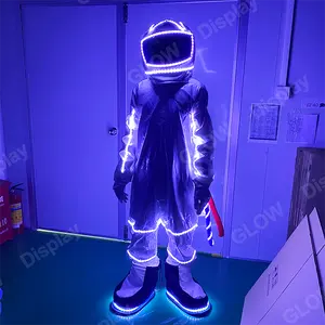 Bunter LED-Leucht anzug mit LED-Helm LED-Licht Kleidung LED-Kostüm