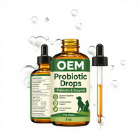 Supplément digestif pour animaux de compagnie en gros : Gouttes probiotiques et liquide enzymatique prébiotique pour l'équilibre intestinal et l'immunité des chiens et des chats – Service OEM