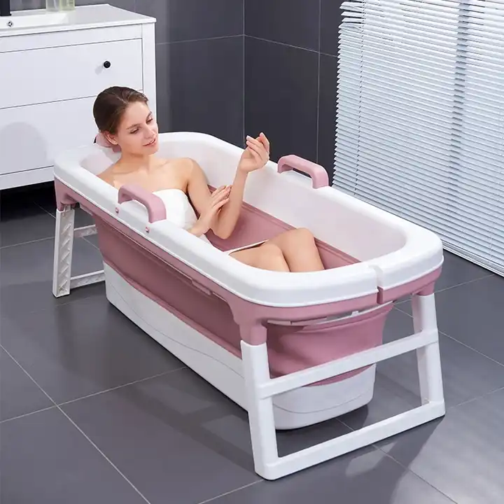 Vasca da bagno pieghevole per adulti vasca da bagno portatile vasca da bagno  grande copertura per lettino autoportante vasca da bagno per uso domestico