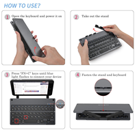 Hochwertiges Hersteller-Sonderangebot: B048 Kabellose, Wiederaufladbare Mini-Faltbare BT-Tastatur