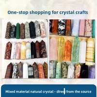 Vente en gros de tours de cristal naturel mélangées, hexagonales, polies, baguettes de pierres précieuses, pour la guérison des chakras Reiki, la méditation et l'artisanat en cristal
