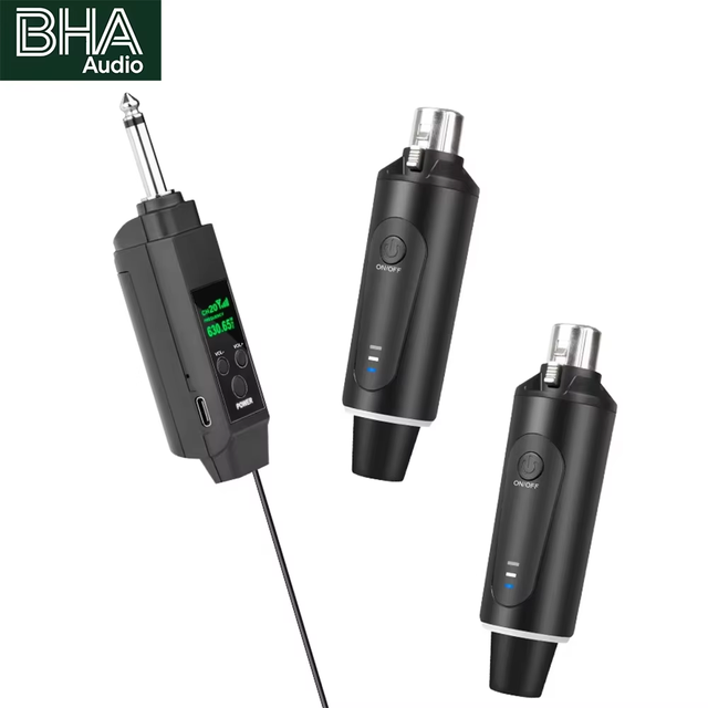 BHA SL-23 Professional Handheld 2.4G Wireless XLR Microphone Transmitter Receiver Type-C 6.5mm Jack Charging Wholesale Price