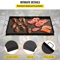 Moderne Tischplatte aus massivem Edelstahl Grill platte Universal größe Kleine Grill platte Gas Holzkohle grills GS-zertifiziertes Eisen metall