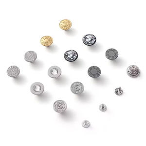 Rettangolo personalizzato pulsante a scatto Jeans rivetto Logo inciso bottoni in lega di zinco per vestiti in Denim - Product Image 2