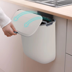 7L Nhựa Treo Nhà Bếp Thùng Rác <span class=keywords><strong>Bin</strong></span> Mà Không Có Bên Trong Xô Treo Tường Tự Động <span class=keywords><strong>Bin</strong></span> Thùng Rác Với Nắp Cho Phòng Ngủ - Product Image 3