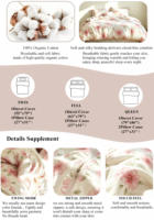 Parure de lit king size personnalisée imprimée, 4 pièces, en coton, comprenant drap-housse, housse de couette douce et 2 taies d'oreiller, Sabanas De Algodon