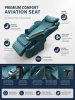 Siège d'aviation électrique en cuir Nappa avec chauffage, ventilation et massage, cadre en acier haute résistance, capacité de charge de 150 kg, Vito Sprinter Van