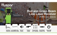 Récepteur laser numérique LCD Huepar LR-6RG Mode extérieur Détecteur laser pour niveau laser à lignes croisées avec pince