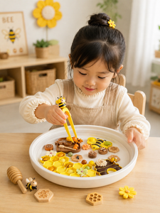 Juguete Sensorial Ecológico de Abejas para Bandeja de Aprendizaje Montessori, Juego de Clasificación de Colmenas Impreso <span class=keywords><strong>en</strong></span> 3D, Material Didáctico para la Primera Infancia - Product Image 5