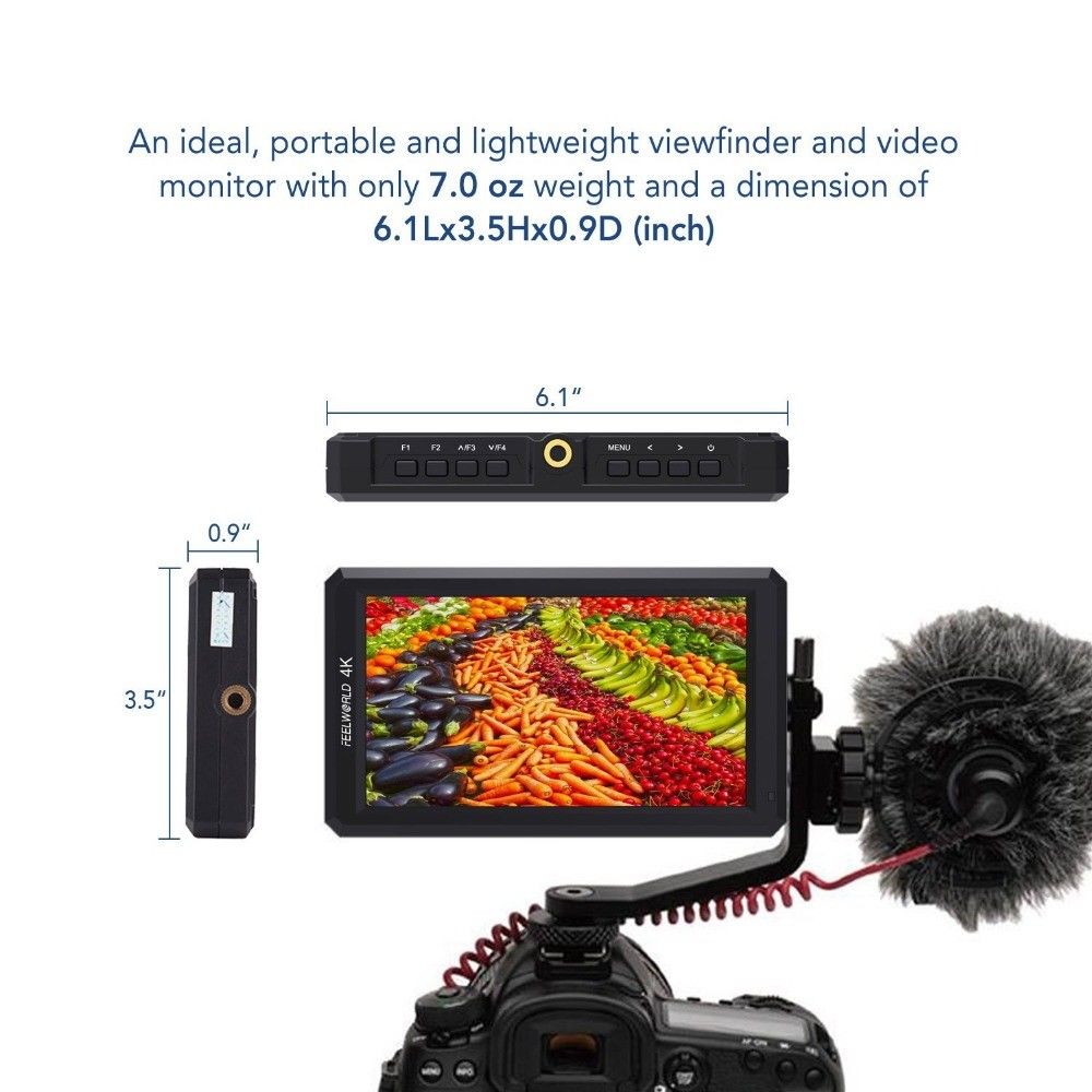 Feelworld F6 5.7インチIPS モニター 4K カメラマウント付き F6 HD