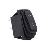 Interrupteur à bascule étanche KCD1, 2 ou 3 broches, 2 ou 3 positions, éclairé par LED, à enclenchement rapide, pour alimentation