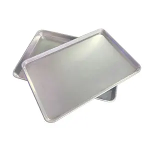 2024 Werksverkauf individualisiertes hart-anodiertes Aluminium-Pizza-Tablett Ofen quadratische runde Aluminium-Pizza-Pfanne für Bäckereizubehör