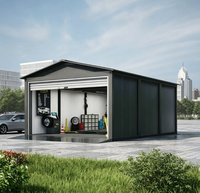 Garage préfabriqué personnalisé pour 1, 2 ou 3 voitures, en panneaux sandwich préfabriqués, avec appartement au-dessus