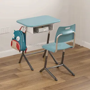 YJ Adjustable Manual School Furniture Single Seater Children Study Desk And Chair