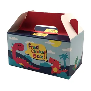 Caja de papel de grado alimenticio para niños, caja de comida feliz