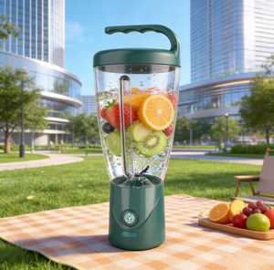 Licuadora Portátil de 1000 ml, 6 Cuchillas, Trituradora de Hielo, Recargable por USB, Modo Turbo, a Prueba de Fugas, Libre de BPA, para Hacer Smoothies, Ideal para Hoteles - Product Image 1