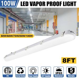 Luminaires LED industriels tri-proof en aluminium 100W 120W 4 pieds pour entrepôts, garages et aires de stationnement – Éclairage linéaire LED haute baie - Product Image 2