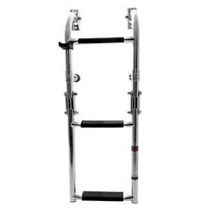 Échelle de bateau en acier inoxydable 2+1 pliable pour accès au pont, matériel marin - Product Image 4