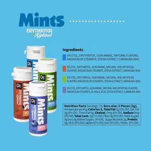 Bebas gula 100% Xylitol mainan makanan manis permen mint Keto karb rendah <span class=keywords><strong>diabetes</strong></span> ramah