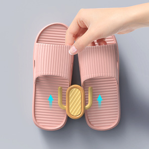 Étagère à chaussures murale sans perçage, ronde, simple couche, pour ranger les pantoufles dans la salle de bain TM2308 - Product Image 5