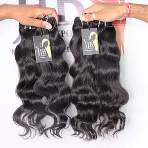 Proveedores de cabello rizado ondulado recto virgen crudo de alta calidad Proveedor de cabello humano de visón crudo vendedores de cabello crudo negro natural en India - Product Image 2