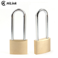 Cadenas de sécurité en laiton cuivre haute sécurité personnalisé OEM avec clé de déverrouillage longue manille en acier trempé anti-coupure solide