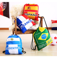 Sacs de sport imperméables en polyester Flagnshow avec cordon de serrage, logo imprimé numériquement et échantillon gratuit pour les fans de sport