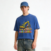 Nouveau T-shirt d'été 2026 à imprimé thème Pâques, tendance, confortable et ample pour homme