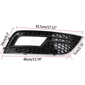 2pcs Front Fog Light Cover <b>Grilles</b> Honeycomb <b>Mesh</b> Sport Style Front Bumper <b>Grille</b> <b>for</b> Audi A4 B8 Facelift 2012 2013 2014 2015 - Product Image 2
