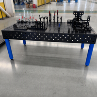 Meja Las 3D D28 Tahan Lama, 5 Sisi dengan Grid Presisi Modular dan Permukaan Berlapis Nitrida Plasma