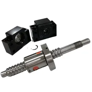 Conjunto de parafuso de esfera, eixo xyz scr1605 cnc máquina motorizada parafuso de esfera linear resistente